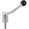 Kipp Adjustable Tension Levers in stainless, with ext. thread, 20 Degree, inch K0109.2A51X50 - alternate 1